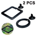 thumbnail image 1 of 2 Pcs Fish Feeding Ring, Fish Safe Floating Food Feeder Circle , with Suction Cup Easy to Install Aquarium,, 1 of 9