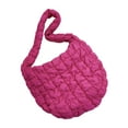thumbnail image 1 of Sonducket Bolso cruzado artesanal exquisito para mujer, poliéster resistente al desgarro con bandolera de costura fina, para mujer Bolsas de mensajero y de hombro Rosa roja, 1 of 6