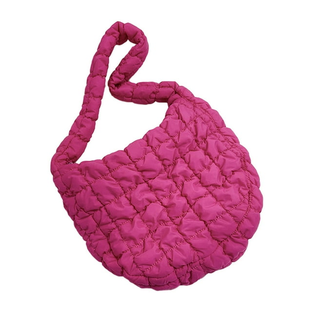 Sonducket Bolso cruzado artesanal exquisito para mujer, poliéster resistente al desgarro con bandolera de costura fina, para mujer Bolsas de mensajero y de hombro Rosa roja