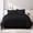 Black-Queen(88"x 88"), variant on Olive Green Cal King(104"x96") 7-Piece Pintuck Bed-in-a-Bag Bedding Set