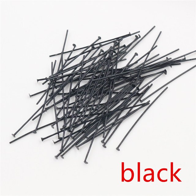 200 unids/lote 16 20 25 30 35 40 45 50mm alfileres de cabeza plana color oro/plata/alfileres de rodio para accesorios de joyería que hacen suministros DIY Tan Jianjun unisex