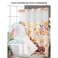 thumbnail image 4 of No Hook Cloth Fabric Shower Curtain with Snap in Liner, Fall Pumpkins Waterproof Shower Curtains Set with See Through Top Window, Thannksgiving Truck Retro Leaves Rustic Bath Curtains Shower 36"x72", 4 of 6