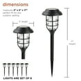thumbnail image 4 of Alpine Corporation 17" Outdoor Solar Torch Flame LED Light Pathway Stake, Black, 4 of 10