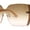 Brown Beige Brown Pink, variant on Womens Shield Rimless Oversize Butterfly Diva Sunglasses Brown Beige Pink Smoke
