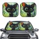 thumbnail image 2 of Fotbe Cute Big-Eyed Black Cat Juego de 2 Piezas de Parasoles para Parabrisas | Bloqueador Solar para Auto | Accesorios Plegables para Protección Solar Interior-Medium, 2 of 6