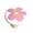 Pink Flower, variant on Panda Superstore 1.5 x 1.5 x 1 in. Ceramic Kids & Adult Drawer & Cabinet Handles & Pulls, Dazzle Purple - Set of 3