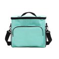 thumbnail image 2 of Lunch Tote Bag, Insulated Lunch Bag with Removable Shoulder Strap, Picnic Bag for Outdoor Trips, Lunch Cooler Bag for Storage, 10X9X7 Inch Green Oxford Fabric Reusable Meal, 2 of 6