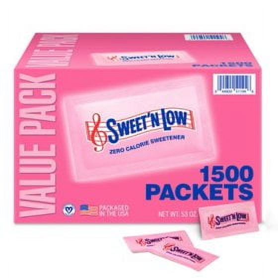 Sweet'N Low Zero-Calorie Sweetener Packets 1,500 count.pack of 2