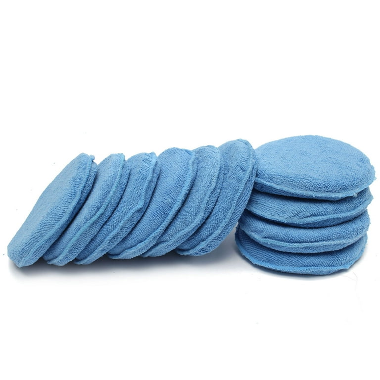 10pcs Car Care Microfiber Wax Applicator Pads for Any Cars, Truck, Boat,  Motorcycle and RV
