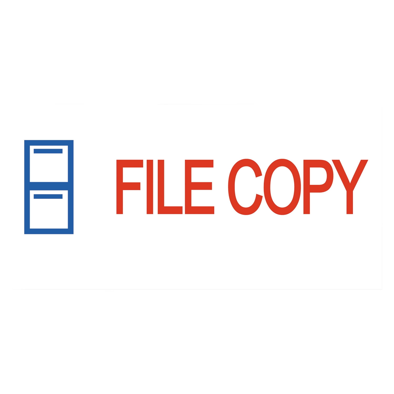 Consolidated Stamp Pre-inked Shutter Stamp, Red/blue, File Copy, 1 5/8 X 1/2