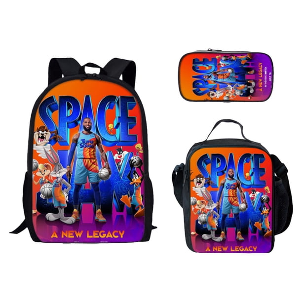 Conjunto De Mochila Para Niños De 3 Uds., Mochila Unisex, Bolsa Para El Almuerzo, Estuche Para Lápices, Mochila Con Figura De Anime, Bolsa De Libros Escolares Para Niños Y Niñas Noticed AP008184-01