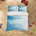 thumbnail image 1 of 3D Acuarela Azul Funda de edredón Set Ropa de cama Set Funda nórdica Fundas de almohada 77, 1 of 3