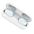 thumbnail image 4 of Injueey Mini auriculares intrauditivos Bluetooth 5,0 impermeables auriculares manos libres inalámbricos 8D sonido estéreo auriculares deportivos Cables de audio/vídeo blanco, 4 of 5