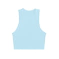 thumbnail image 4 of WRKEKC Womens Sleeveless Tank Top Casual Solid Color Crew Neck Ribbed Knit Crop Top for Workouts and Active Wear, 4 of 4