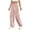 Pink, variant on WREESH Womens Cargo Sweatpants Fashion Casual Loose Solid Trousers Pockets Elastic Waist Long Pants Dark Gray