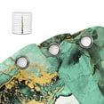 thumbnail image 2 of Teal Gold Marble Shower Curtain, Abstract Modern Colourful Ink Paint Veins Texture Crack Shower Curtain Sets, Fabric 3D Printing Durable Waterproof Bath Curtain with Hooks, 72X72in, 2 of 5