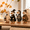 4pc, variant on Double Sided Wooden Halloween Haunted Village Tabletop Decor, Spooky Town Shelf Sitter for Mantel, Entryway, Fall Home Display