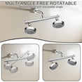 thumbnail image 3 of Dual Shower Head with Built-in Valve, Brushed Nickel Double Rain Shower System for Couples, 5 Settings Water Saving Handheld Sprayer Kit, 3 of 8