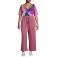 thumbnail image 2 of Terra & Sky Women's Plus Size Wide-Leg Knit Pants, 2 of 5