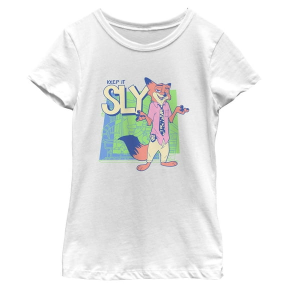 Girls Zootopia 2 Nick Wilde Keep It Sly T Shirt