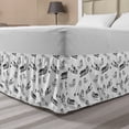 thumbnail image 1 of Winter Sports Bed Skirt, Sketches of Skis Skates Sledges Sportive Elements of Outdoor Activities, Elastic Bedskirt Dust Ruffle Wrap Around for Bedding Decor, 4 Sizes, Dark Mauve White, by Ambesonne, 1 of 2