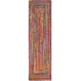 thumbnail image 2 of Safavieh Cape Cod Collection CAP202A Handmade Boho Braided Jute & Cotton Runner, 2'3" x 8' , Red / Multi, 2 of 4
