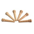 thumbnail image 4 of SHOWERORO 6Pcs Cylindrical Bridge Pin for Acoustic Guitar Maple Wood Brown, 4 of 8