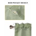 thumbnail image 7 of Sage Green Geometric Living Room Curtains 72 Inches length, Green Greek Key Design Burlap Modern Art Window Treatment Curtain Drapes, Light Filtering Drapes for Bedroom, 52"x72", 2 Panels, 7 of 7