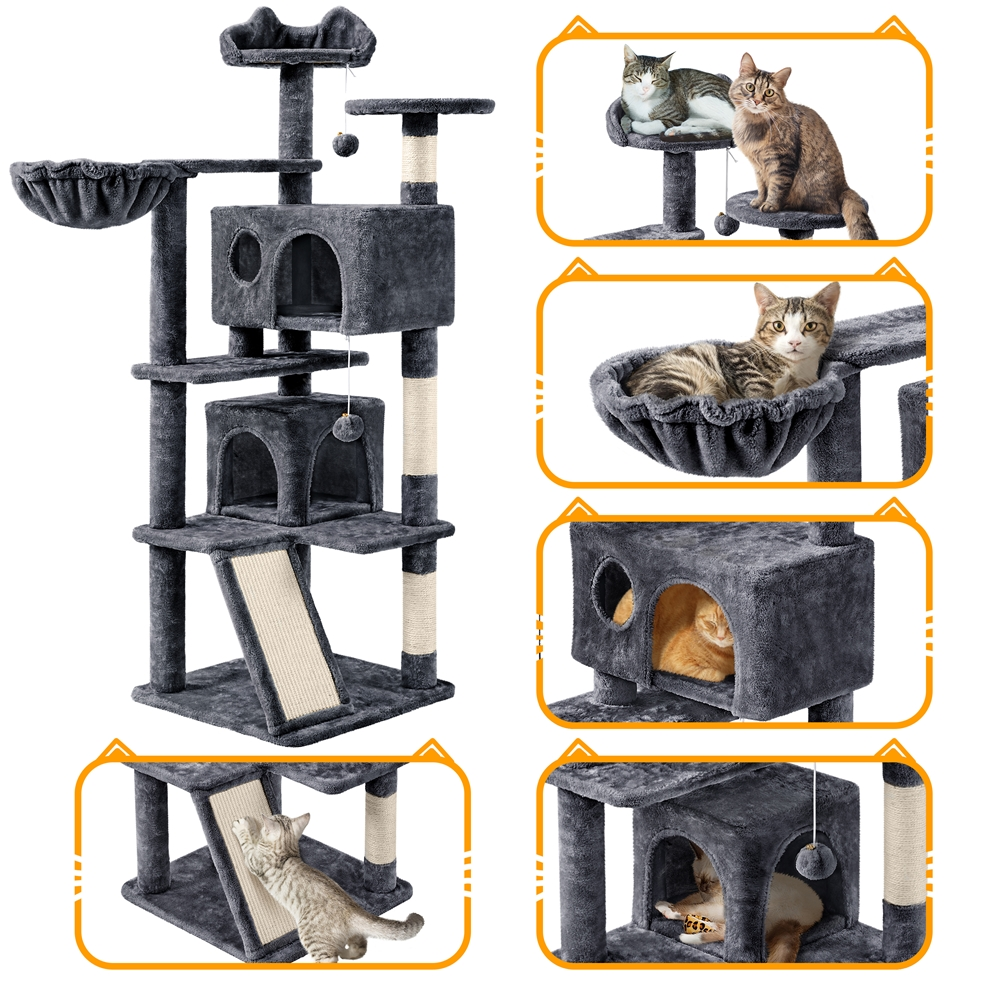 Alden Design 57.5" Double Condo Cat Tree photo 4