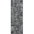 thumbnail image 3 of Hauteloom Painswick Medallion Hallway Runner Rug - Moroccan Bohemian Farmhouse - Traditional Vintage - Black, White, Ivory - 2'7" x 7'3", 3 of 14