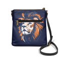 thumbnail image 2 of HELLHERO Fashion Sling Bag for Weekend Trips Daily Travel, PU Leather Durable Lightweight Satchel Bag, Lion Profile Navy, 2 of 7