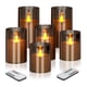 thumbnail image 1 of Velas sin llama Wemarry pilares acrílicos 4"-6" paquete de 6, 1 of 6