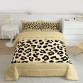 thumbnail image 2 of jejeloiu Jungle Cheetah Print Queen Comforter Set,Leopard Animal Texture Bedding Sets,Brown Black Bedding Comforter Set For Teens,Super Cozy Room Decor Reversible,3 Pieces, 2 of 8