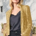 thumbnail image 2 of Lroveb Sequin Blazer for Women Trendy Open Front Glitter Sparkly Jacket Party Club Long Sleeve Lapel Cardigan Coat, 2 of 4