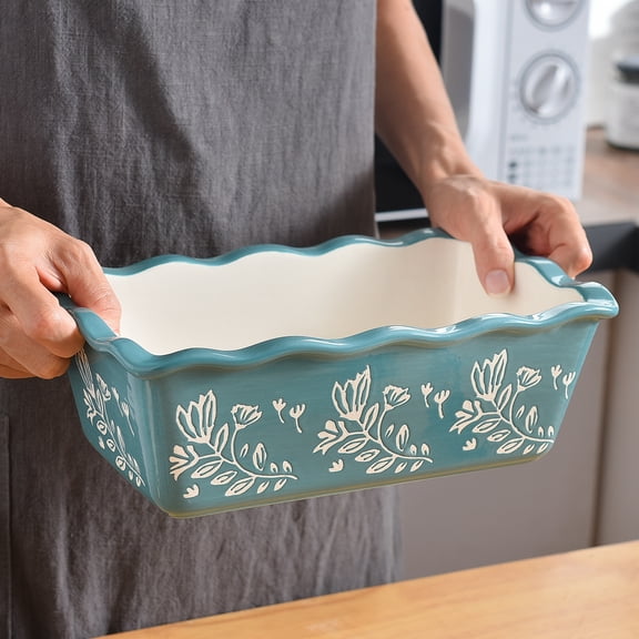 Loaf Pan Bread Pan Ceramic loaf pans for baking Porcelain Baking Pans Nonstick Blue Green