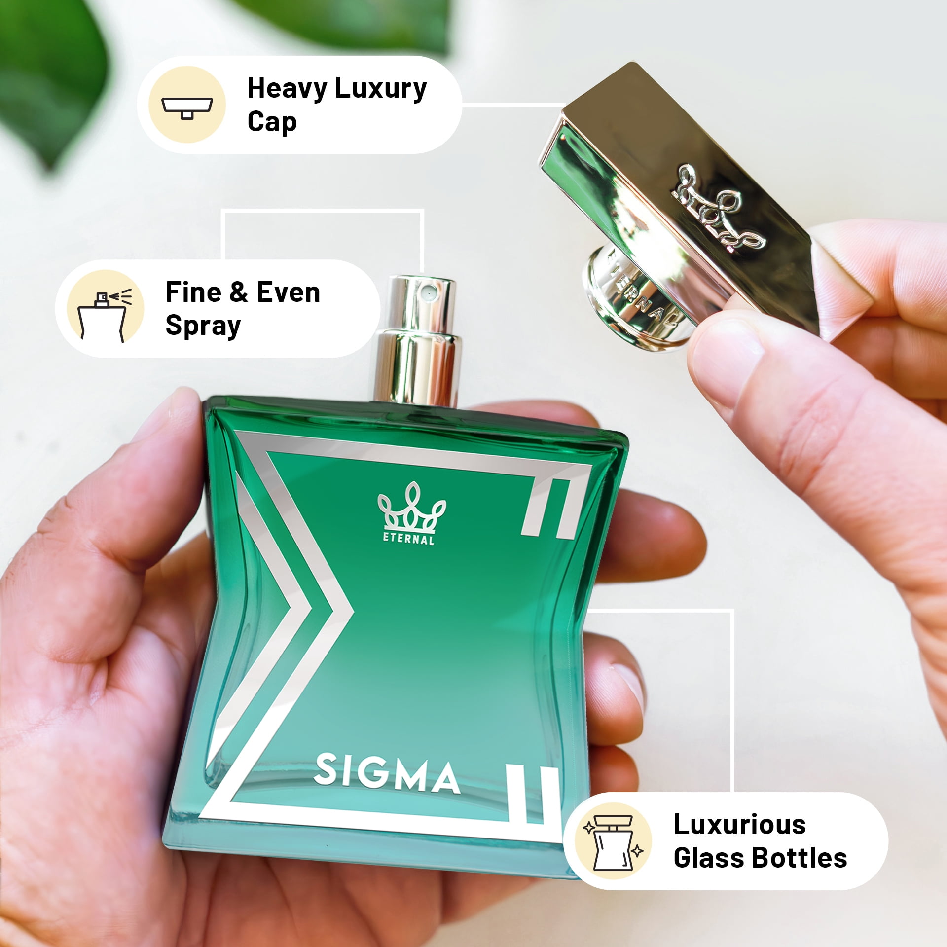 Eternal Fragrance SIGMA, Coconut Bergamot, Soft Tonka Eau de Parfum, Inspired by Beau Cologne for Men, 3.4 oz (100ml) Spray