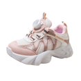 thumbnail image 2 of Kids Shoes, Girls Tennis Shoes, Kids Sneakers, Kids Chunky Sneakers for Boys & Girls - Lightweight Breathable Mesh Shoes With Hook & Loop and Lace Up, for Toddler & Little Kid, Pink US-11C/EU-27, 2 of 4