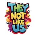 thumbnail image 2 of Camiseta gráfica "They Not Like Us" para hombre - 100 % algodón, transpirable y suave, manga corta, cuello redondo, estampado artístico vibrante, ropa informal de verano, gris deportivo, comodidad par, 2 of 6