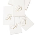 thumbnail image 2 of Caspari Servilletas de toalla para invitados de lino, papel blanco perla y dorado, letra H, paquete de 24, 2 of 5