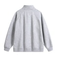 thumbnail image 5 of Liuinsasek Mens Stand-Collar Sweatshirt With Zipper Solid Color Fashion Relaxed Fit Pullover Shirt Daily Casual Clothing, 5 of 9