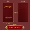 thumbnail image 3 of 4 Pcs Reserved Signs for Pews Reserved Pew Cloths 22 Inch Burgundy Gold Reserved Seating Signs Placeholder for Church Pew Seats Wedding Christmas Seating Decoration Church Event, 3 of 7
