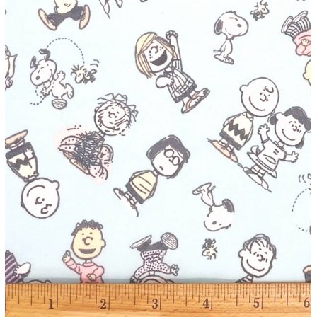 1/2 Yard - Peanuts Snoopy Charlie Brown Lucy & the Gang on Light Blue Cotton Fabric (Great for Quilting, Sewing, Craft Projects, Throw Pillows & More) 1/2 Yard X 44" Wide