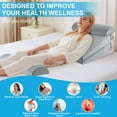 thumbnail image 2 of MOONORAH Wedge Pillow for Sleep Apnea, Adjustable Wedge Pillow Headboard, Bed Wedge Pillow for Back, Neck, Leg Pain Relief, Pillow Wedge for Sleeping, Acid Reflux with Neck Support Pillow, Grey, 2 of 9