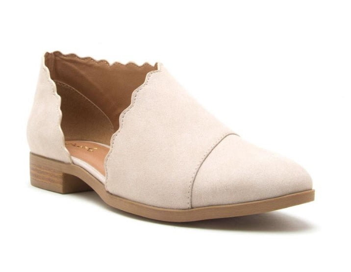 Qupid Womens TUXEDO-87 Shoes Beige 