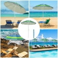thumbnail image 3 of Yescom Parasol de Plage Extérieur Rayé 6 Pieds Protection UV Inclinaison Ancre de Sable Camping Arrière-Cour, 3 of 9