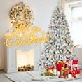 thumbnail image 2 of 6ft Modern Xmas Tree for Christmas Decoration, Flocked Christmas Tree with 350 Colorful UL Lights and 36 Natural Pine Cones,888 Snowy PVC Tips, Hinged Branches, Stable Metal Stand, Easy Setup, 2 of 9