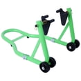 thumbnail image 4 of Motorcycle Stand 1000LB Sport Bike Front and Rear Wheel Lift Swingarm Paddock Stands Black U green, 4 of 4
