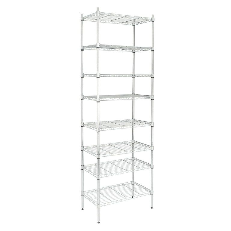 Btmway 3 Tier Adjustable Storage Shelf, Metal Kitchen Storage Rack Wire Shelving Unit, Small Wire Shelf Organizer Rack Shelving Tower for Pantry