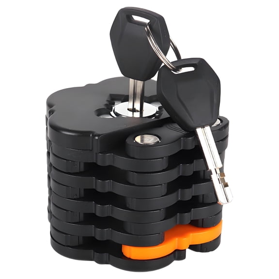 ZHZFKQ Bike Lock，Folding Zinc Alloy Bike Chain Lock，Anti-Theft Lock with Keys Motorcycle Lock