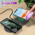 2 in 1 30W Dual Qi Wireless Charger for Samsung S21 S20 Double Qi Fast
